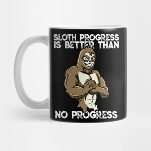 Workout Motivation Weightlifting Bodybuilder Sloth Gift Pun Mug